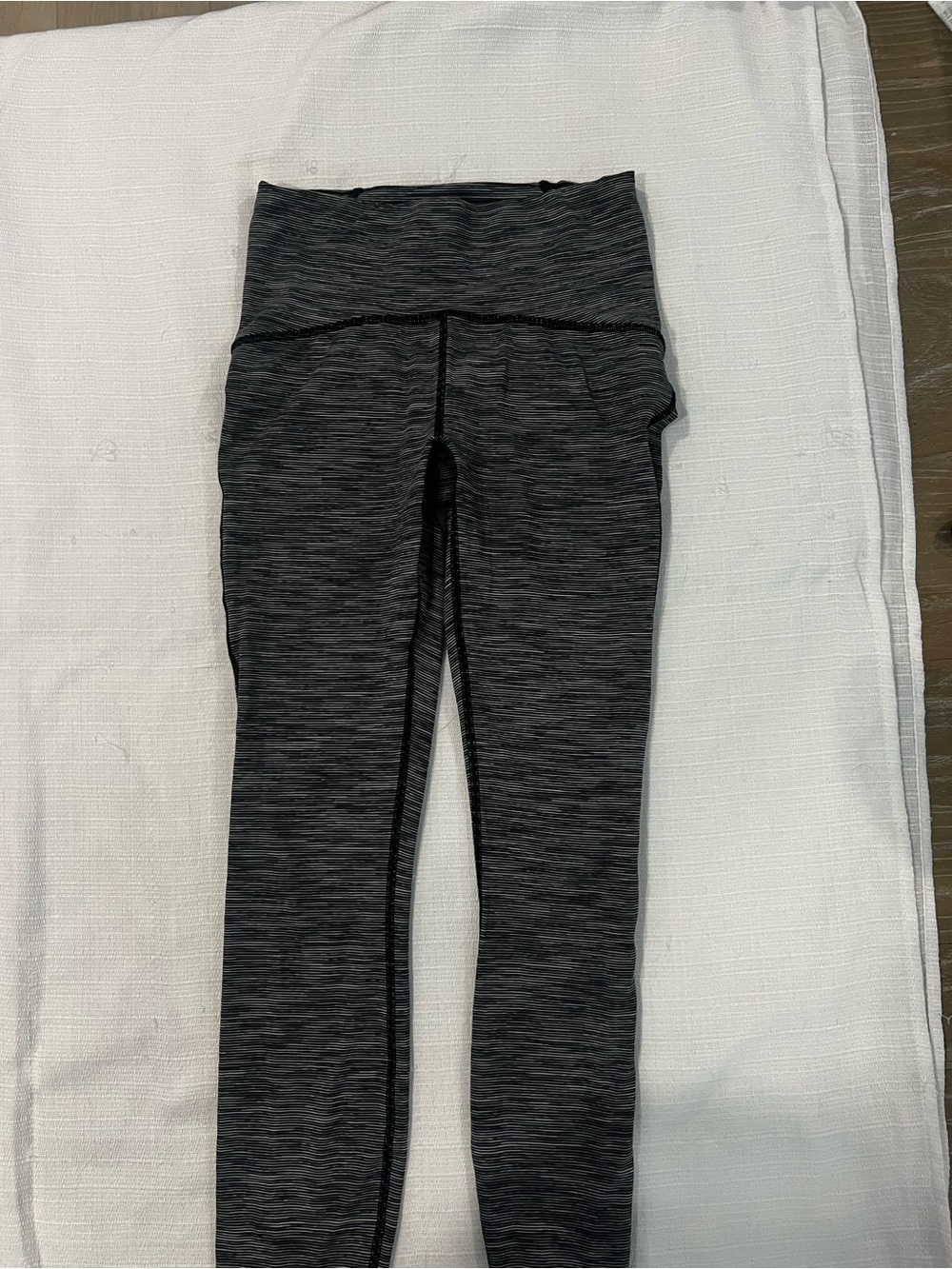 lululemon athletica Women's High-Rise Space-Dye Leggings in Charcoal/Black